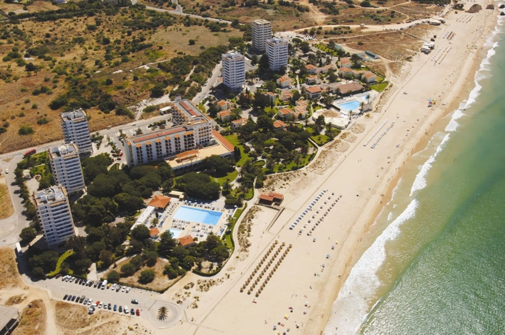 Praia de Alvor aerial shot