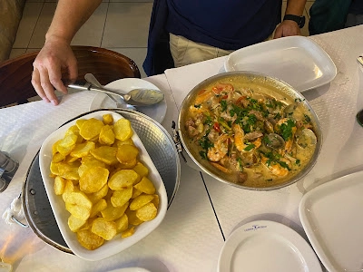 Meal at Casinha do Petisco restaurant in Lagos
