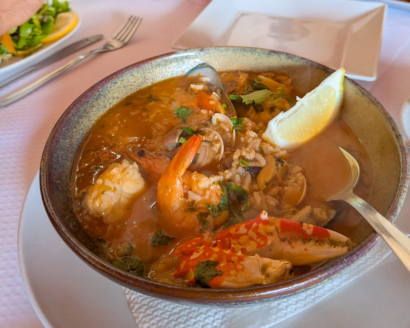 Seafood Dish at Portarade Restaurant in Ferragudo