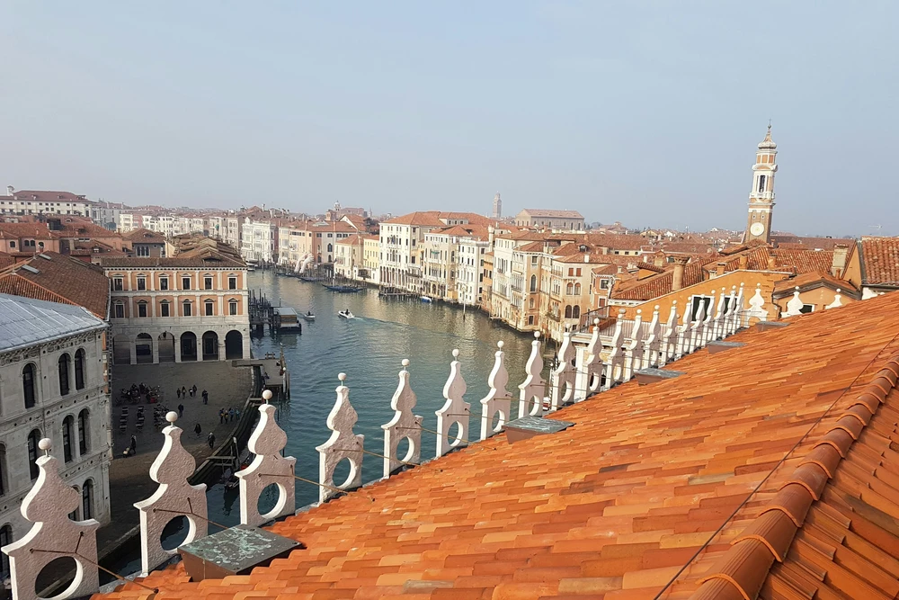 Views from a roof top in Venice, Italy
